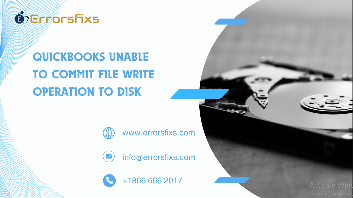 Quickbooks Unable To Commit File Write Operation To Disk